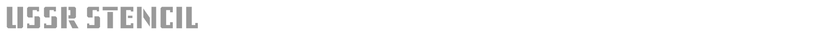 USSR Stencil font preview